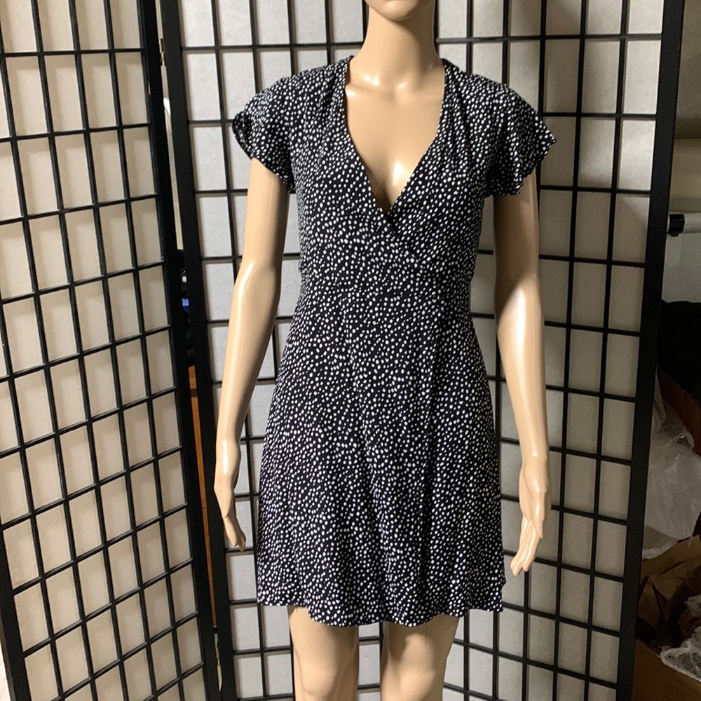 Black and white polka dot dress